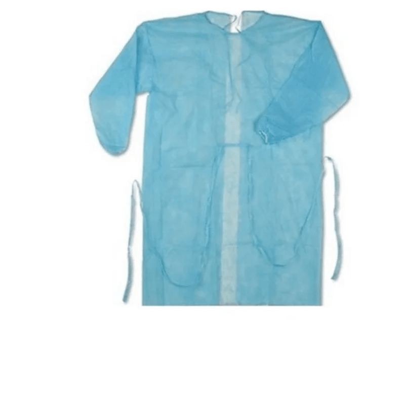 Халат на зав'язках - рукав на резинці, матеріал спанбонд, щільність 25 гр/м2